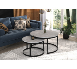 2 az 1-ben dohányzóasztal OKIN Fekete+Beton