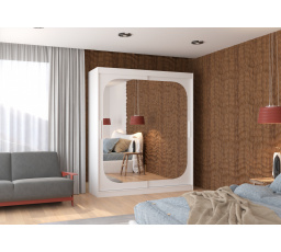 Tolóajtós szekrény tükörrel ARIZONA 180 Fehér+Fehér