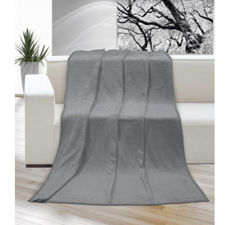 Deka micro jednolůžko 150x200cm šedá