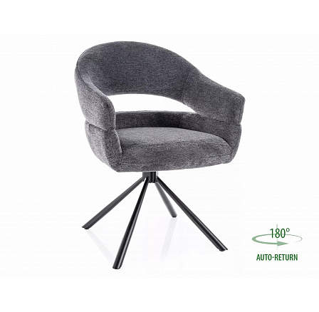 Forgó étkezőszék BORGO RAVEN, Sötétszürke 18/Fekete