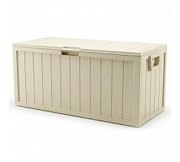 Zahradní úložný box 112x49x54cm, plast, béžová, 280l, AZB-G2075 CRM