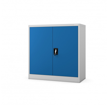 Kis zárható szekrény BEATA, 900 x 930 x 400 mm, szürke-kék