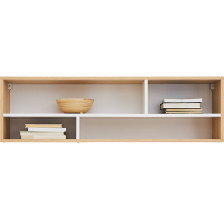 PIXEL PX12 polc, Piskóta tölgy/Fehér Lux/Szürke