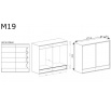 MEDIOLAN M19 Szekrény Natural Hikora
