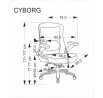 CYBORG irodai szék, fekete