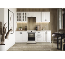 ELIZABETH konyhabútor 240, Fehér/Fehér matt