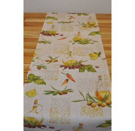 Ubrus běhoun 40x170 motiv olivy