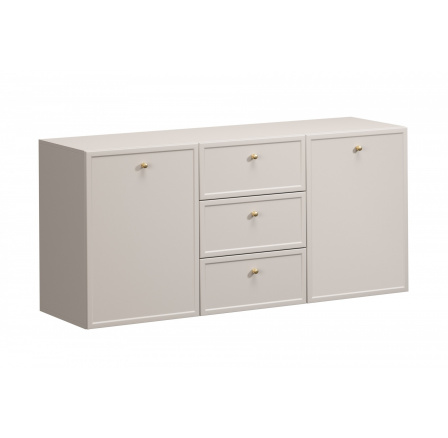 LORINI KOMODA 150 2D3SZ - cashmere / gałka złota / wisząca