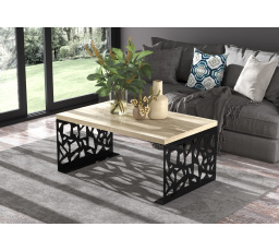 SEMARA dohányzóasztal 100x60 Fekete+Sonoma