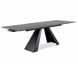 SALVADORE CERAMIC étkezőasztal 180, szürke matt/Fekete matt