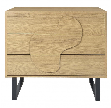 Calypso komód 3 fiókkal tölgy/fekete