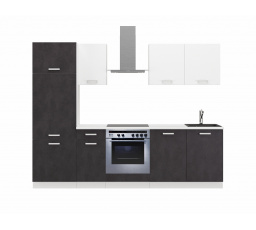 Kuchyňská linka TONI 260 cm, Matera/Bílá