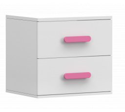 SMYK I - 22 éjjeliszekrény - Fehér Matt/Rózsaszín