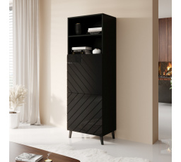 ABETO VISITOR 60 polc, matt fekete/fényes fekete