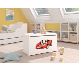 Játéktároló láda DARIA White+Red CAR