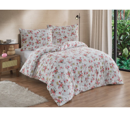 Flanelové francouzské povlečení 200x200, 70x90 Rosario red