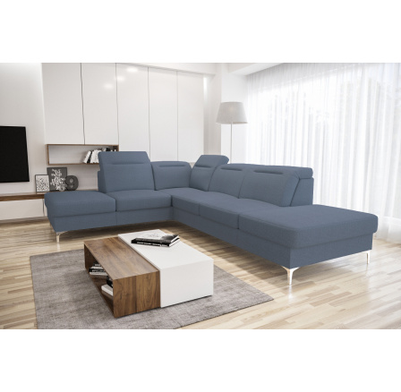 KOMPLET NAROŻNIK TAPICEROWANY OSLO 220x295 Z PUFĄ 100x55 (Odcienie niebieskiego) SC74 - szybka wysyłka KOMPLET NAROŻNIK TAPICEROWANY OSLO 220x295 Z PUFĄ 100x55 (Odcienie niebieskiego) SC74 - szybka wysyłka
