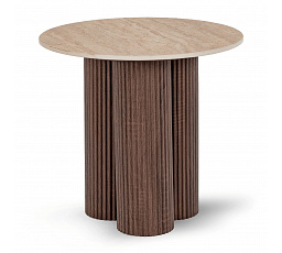 Stolik ALMERIA 50 cm Trawertyn/Orzech