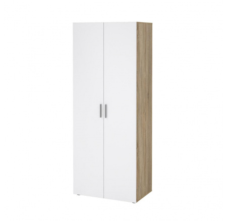 Šatní skříň Pedro 531, dub sonoma/bílý lesk