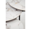GILDA dohányzóasztal, fehér márvány hatás / fekete