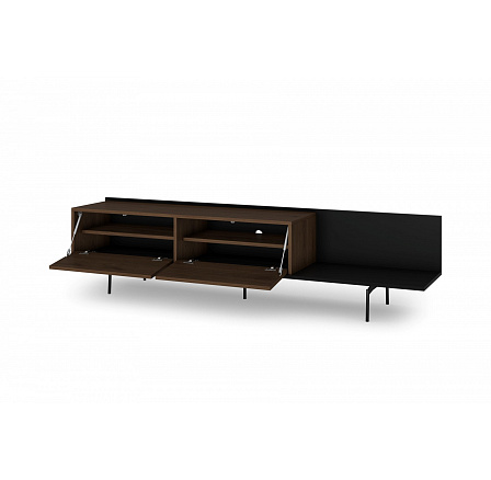 ZENAR RTV 200 2K - orzech elegant / czarny / czarne nogi ZENAR RTV 200 2K - orzech elegant / czarny / czarne nogi