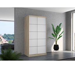 Tolóajtós szekrény RIVA 100 Sonoma+Fehér