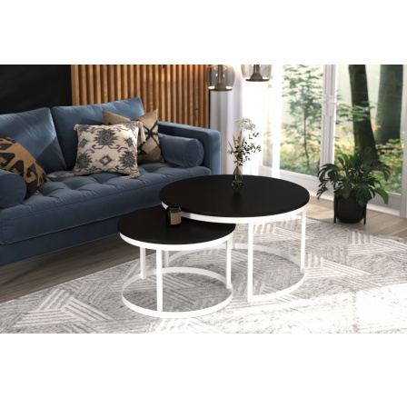 Konferencia asztal 2 az 1-ben OKIN Fehér+Fekete