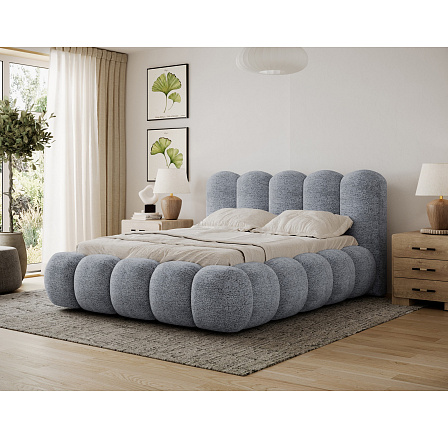 Oloroso ágy 180x200 fémvázzal és ágyneműtartóval, kék chenille Feldor 40 1 Oloroso ágy 180x200 fémvázzal és ágyneműtartóval, kék chenille Feldor 40 1