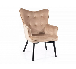 CARMEN VELVET fotel, Bézs Bluvel 28/fekete matt