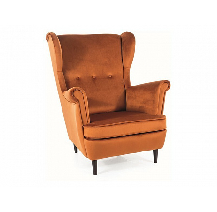 LORD VELVET fotel, Fahéj Bluvel 4215/Wenge