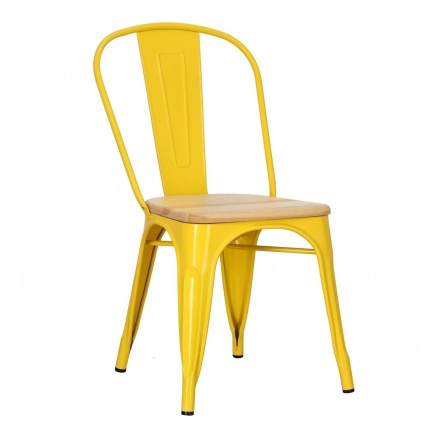 Paris Wood szék sárga természetes fenyő