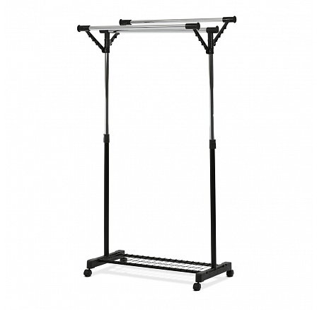 Stojan na šaty, kov, černá, 84521 BK