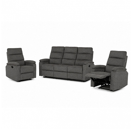 Ülőgarnitúra, állítható, szürke, szövet, ASD-C5980 GREY2