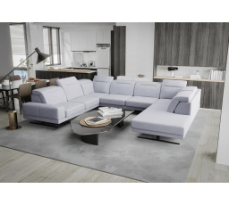 NAROŻNIK FIORE MAX I 220x350x265 CM - Odcienie szarości , lewa