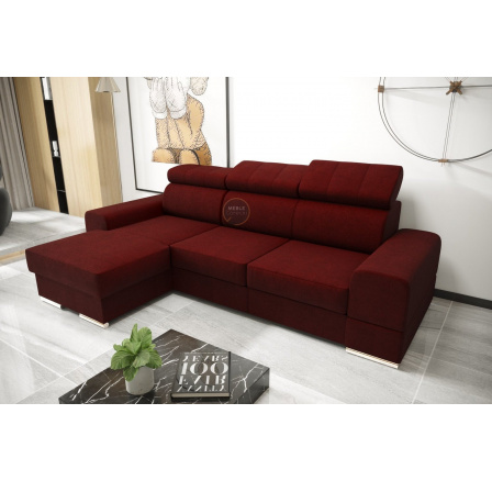 NAROŻNIK ROYAL MINI 260×160 - lewa , Odcienie bordowego