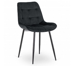 Krzesło CHRIS Czarne Welurowe