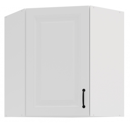 Horní rohová skřínka STELLO - 60x60 GN-72 1F (45­°), Bílá/Bílá