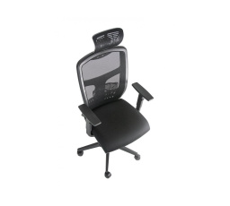 York irodai szék fekete hálós karfákkal és fejtámlával