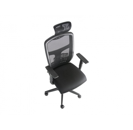 York irodai szék fekete hálós karfákkal és fejtámlával