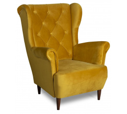 Relaxační křeslo ušák Selene K hořčicová