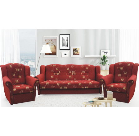 Sedací souprava Agata 3F+1+1 Opus 151 bordo