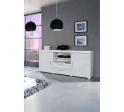 SAMBA REG5 KOMÓD, Fehér/Fényes Fehér