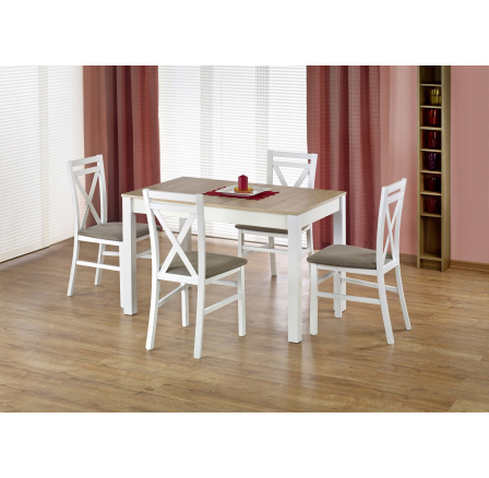 MAURYCY étkezőasztal, sonoma tölgy/fehér