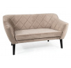 SOFA KARO 2 VELVET CIEMNY BEŻ BLUVEL 40 / WENGE