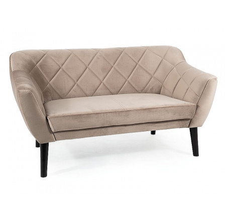 SOFA KARO 2 VELVET CIEMNY BEŻ BLUVEL 40 / WENGE SOFA KARO 2 VELVET CIEMNY BEŻ BLUVEL 40 / WENGE
