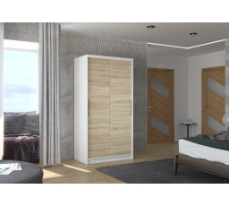 ASTEN 100 tolóajtós szekrény Fehér+Sonoma