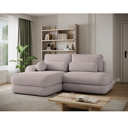 Ripeli sarokkanapéágy tárolóval, világosszürke bársony, bal oldali Modullo 03 180x128 Bal 1 Ripeli sarokkanapéágy tárolóval, világosszürke bársony, bal oldali Modullo 03 180x128 Bal 1