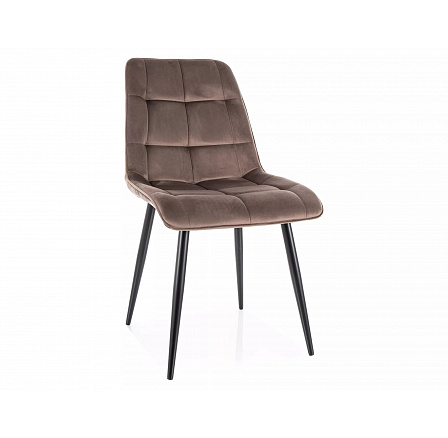 Étkezőszék CHIC VELVET, Cappuccino Bluvel 38/Fekete