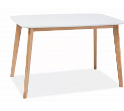 MOSSO I étkezőasztal, fehér/tölgy