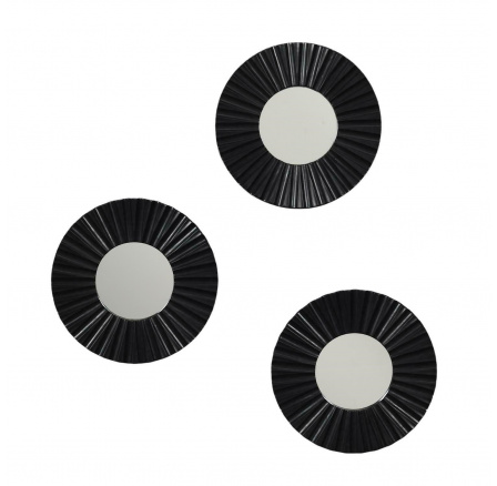 Origami fekete tükörkészlet, 3 darab